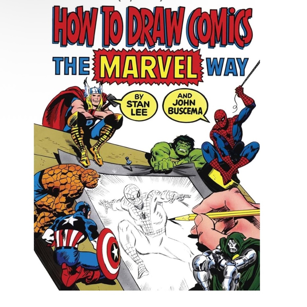 Not used Marvel Drawing Guide with Iconic Characters